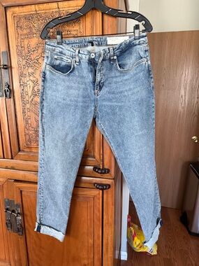 rag & bone Faded Light Blue Ankle Jeans
